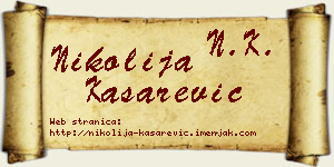 Nikolija Kašarević vizit kartica